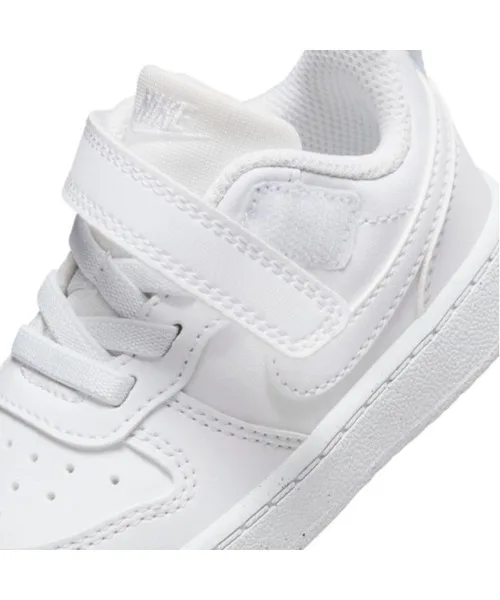 Детские кроссовки с липучкой Nike Court Borough Low Re-Craft TD чёрно-красные — фото 3