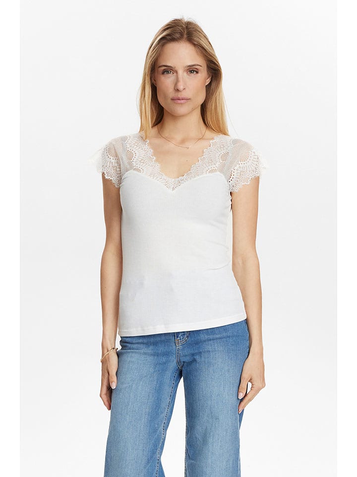 

NÜMPH Футболка «Нусирри» белого цвета, Белый, NÜMPH Футболка «Нусирри» белого цвета