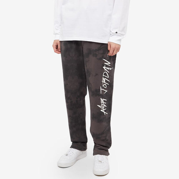 Спортивные штаны Air Jordan Tie Dye Alphabet Lacing Fleece Sports Pants Men's Brown, черный — фото 2