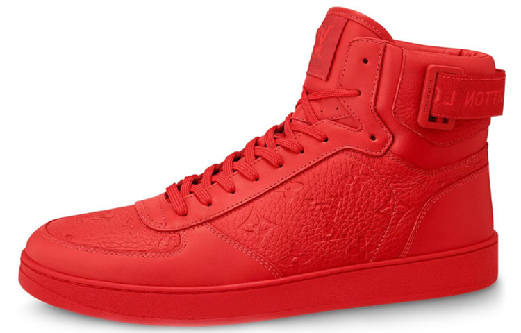 

Кроссовки LOUIS VUITTON Rivoli Skateboard Shoes Men High-Top Red, Красный, Кроссовки LOUIS VUITTON Rivoli Skateboard Shoes Men High-Top Red