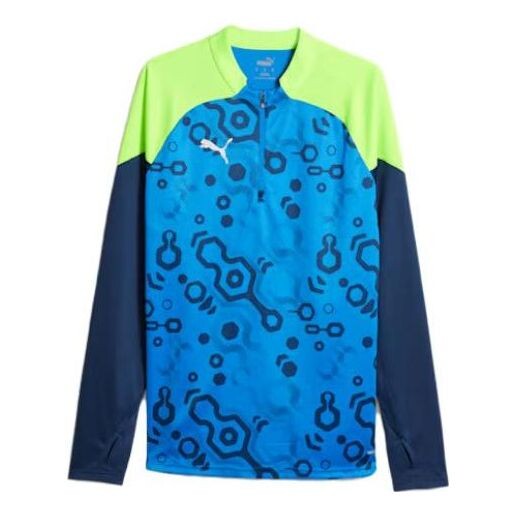 

Спортивная футболка individualcup football quarter-zip top 'blue green' Puma, синий