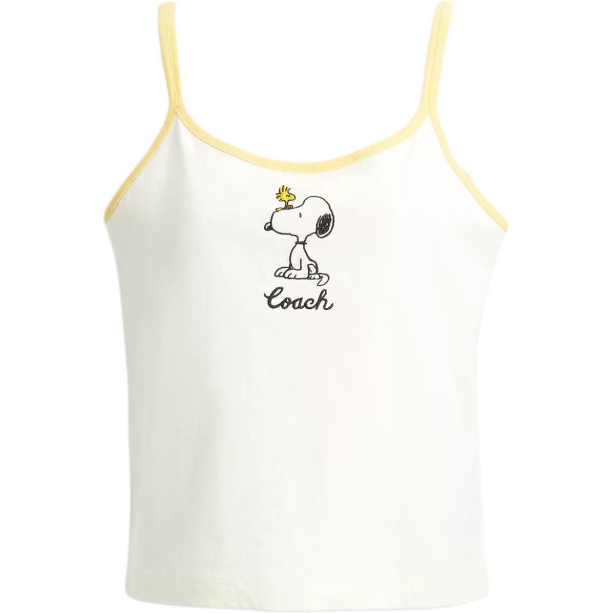 

COACH Футболка PEANUTS SS25 женская кремово-белая