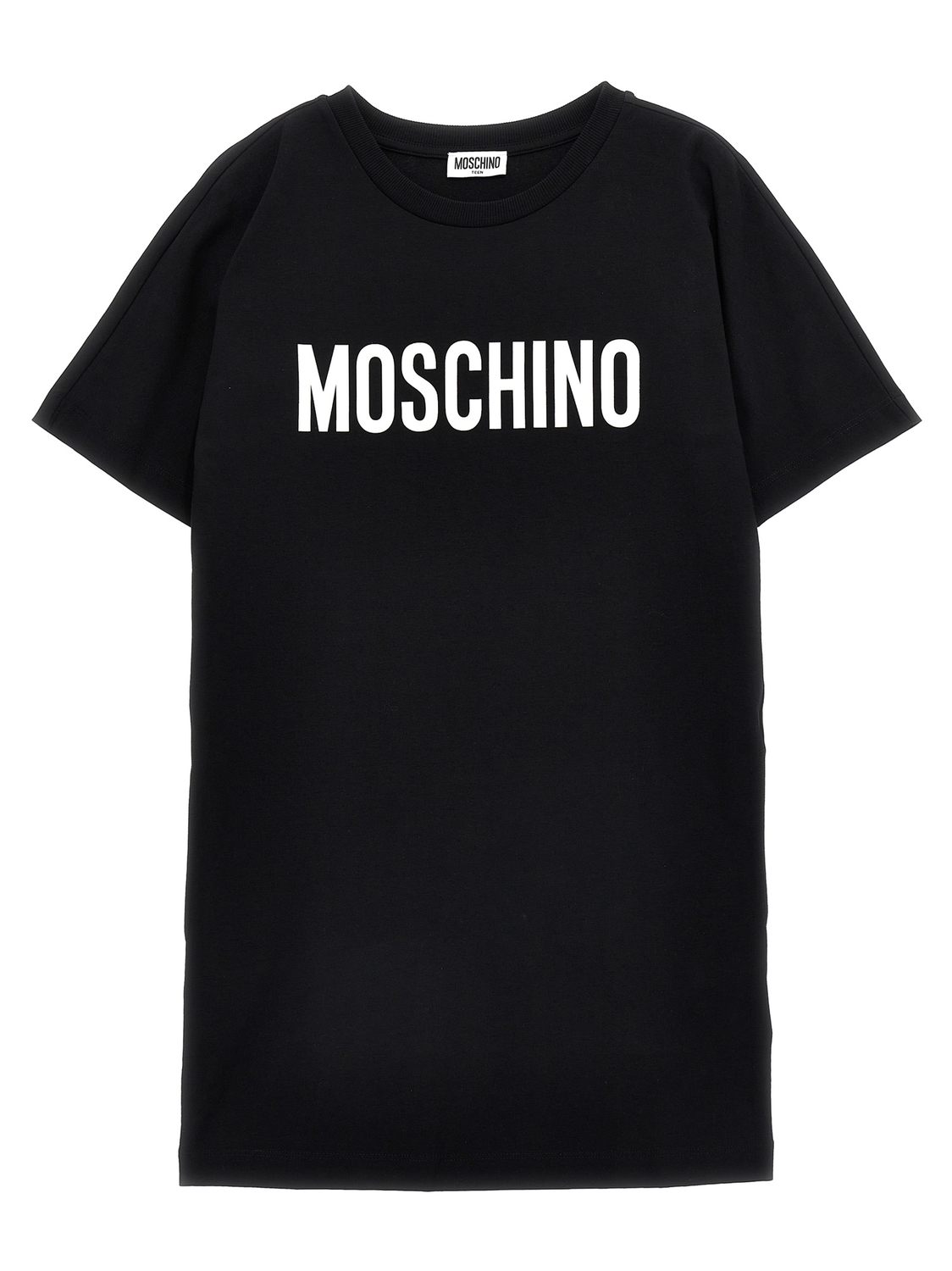 

Платье с принтом логотипа MOSCHINO KID TEEN, черный