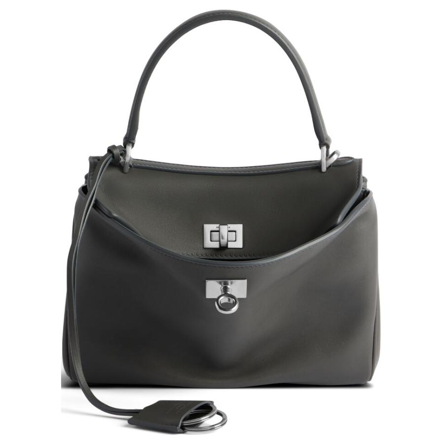 

Гладкая кожаная сумка через плечо миниатюрная женская серая Balenciaga