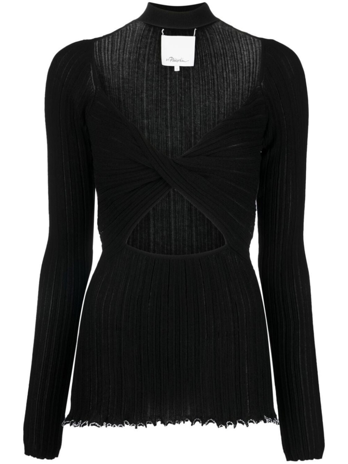 

3.1 Phillip Lim трикотажный топ с вырезами, черный