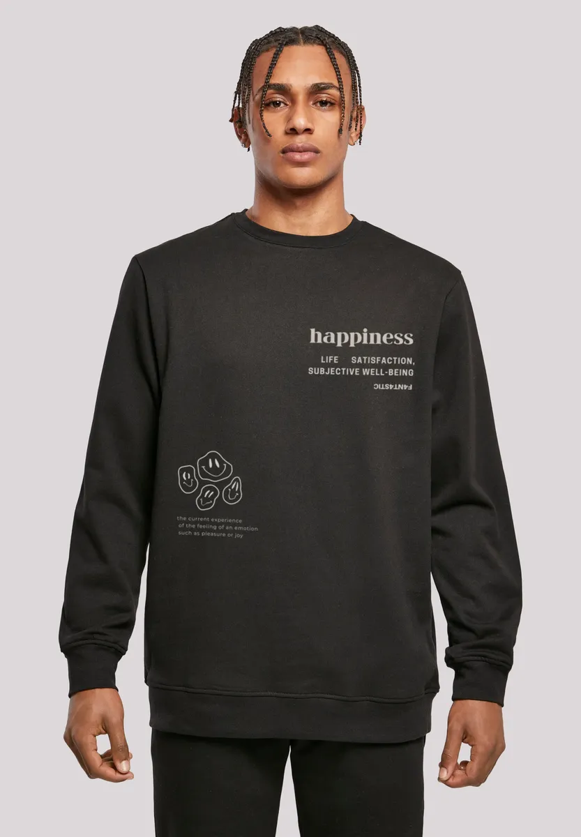 

Толстовка F4NT4STIC "happiness CREWNECK", принт, черный