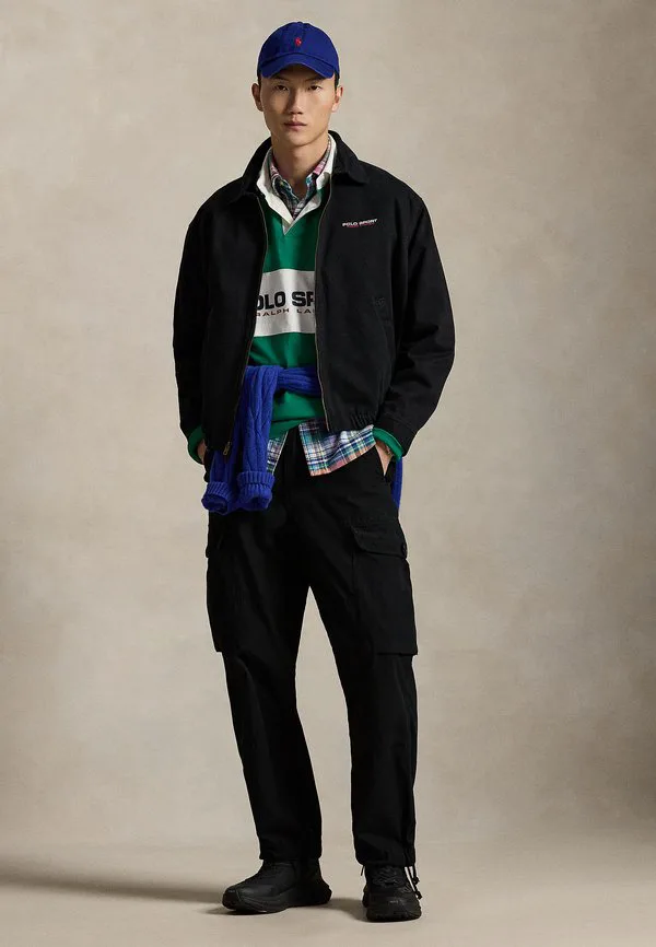 Куртка-Поло большого размера из саржи, легкая куртка Polo Ralph Lauren, Polo Black — фото 2