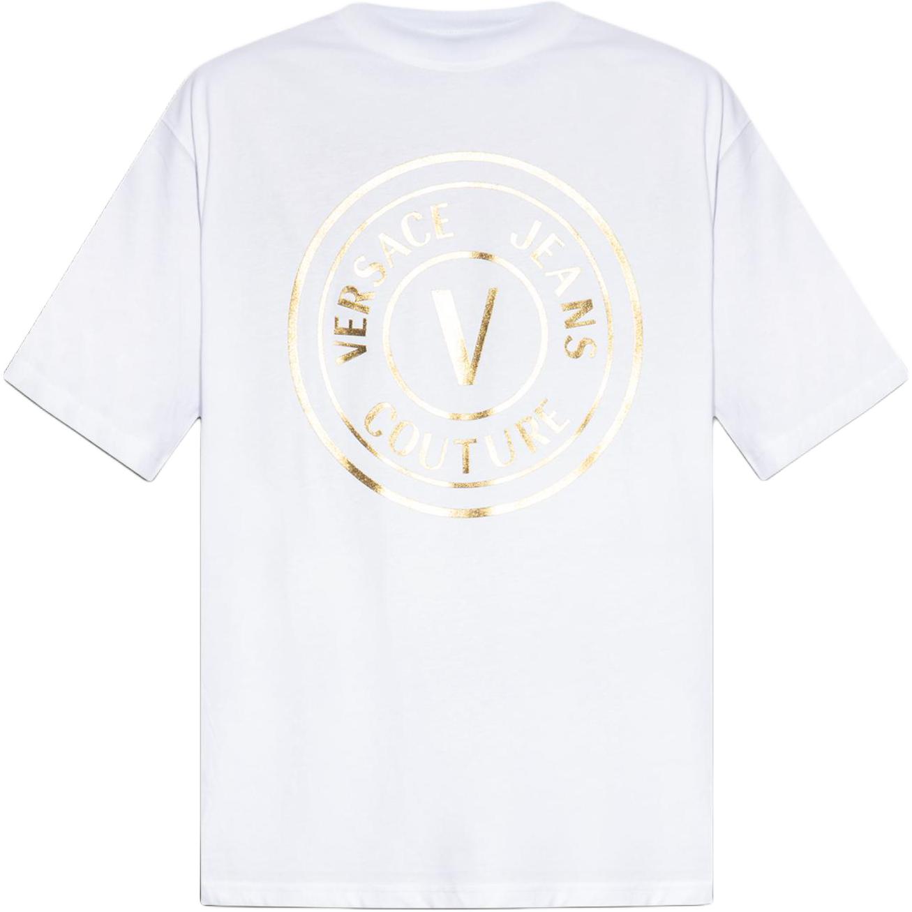 

Футболка с принтом логотипа VERSACE JEANS COUTURE, белый