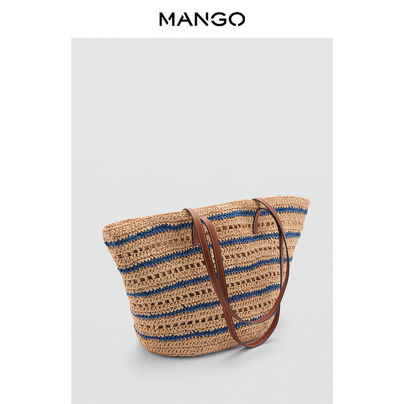 

Женская сумка Mango на подкладке из натурального волокна, темно-синий