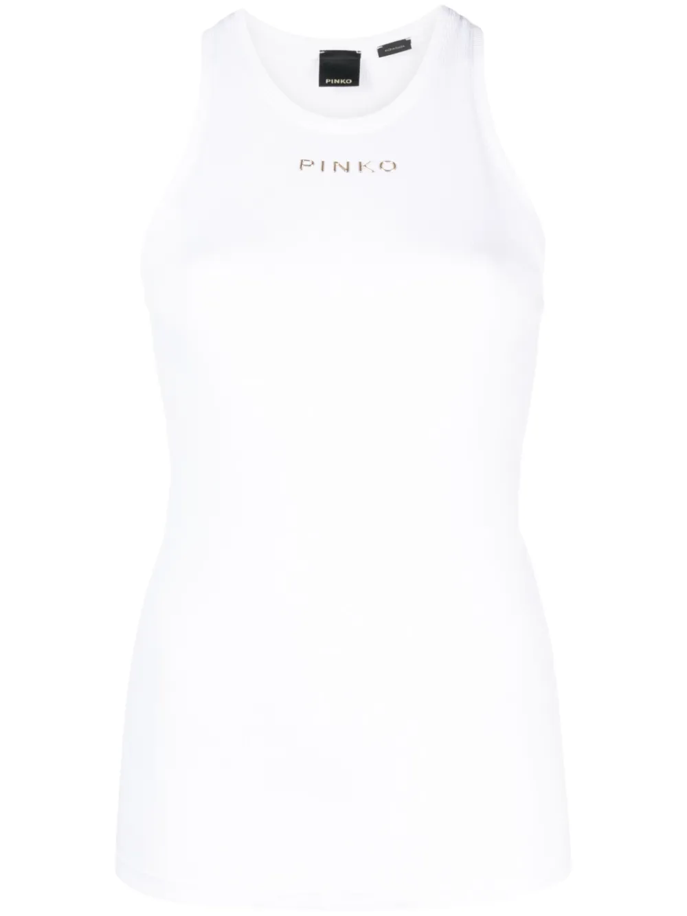 

Топ в рубчик с логотипом PINKO, белый