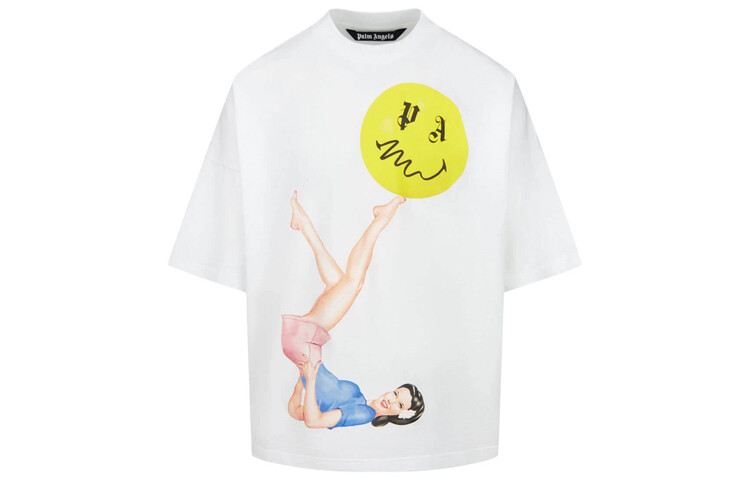 

Футболка из хлопка с принтом Pin Up Palm Angels, белый