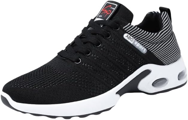 

Мужские модные плетеные вязаные дышащие кроссовки для бега, удобные кроссовки с шнуровкой и мягкой подошвой, не скользящие, для активного отдыха на улице Azttoztto, белый