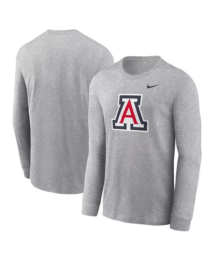 

Футболка мужская с длинным рукавом с логотипом Arizona Wildcats цвета «меланж» и основным логотипом Nike