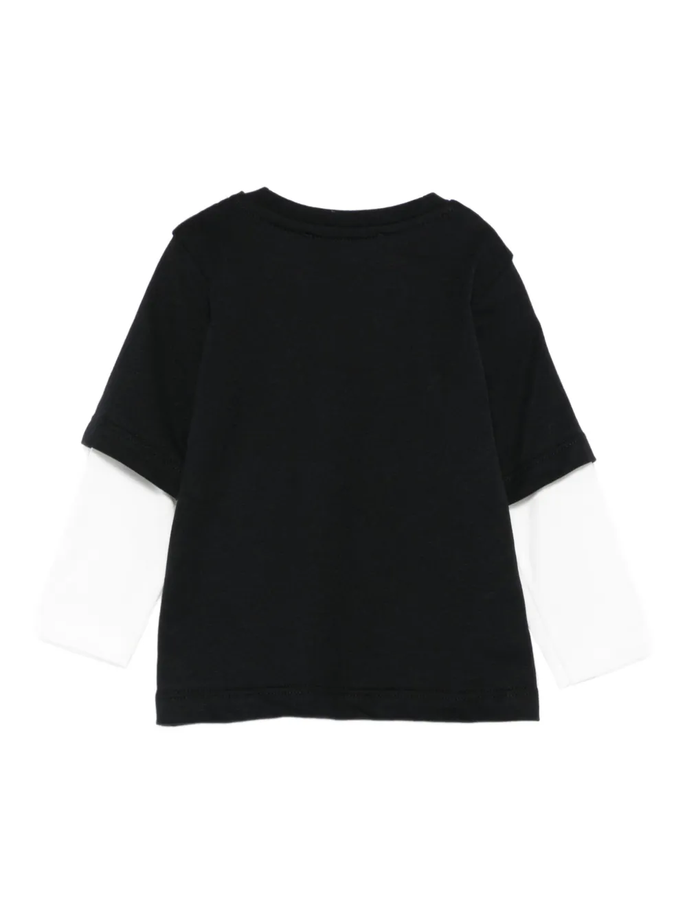 Футболка с многослойным принтом логотипа MSGM Kids, черный — фото 2