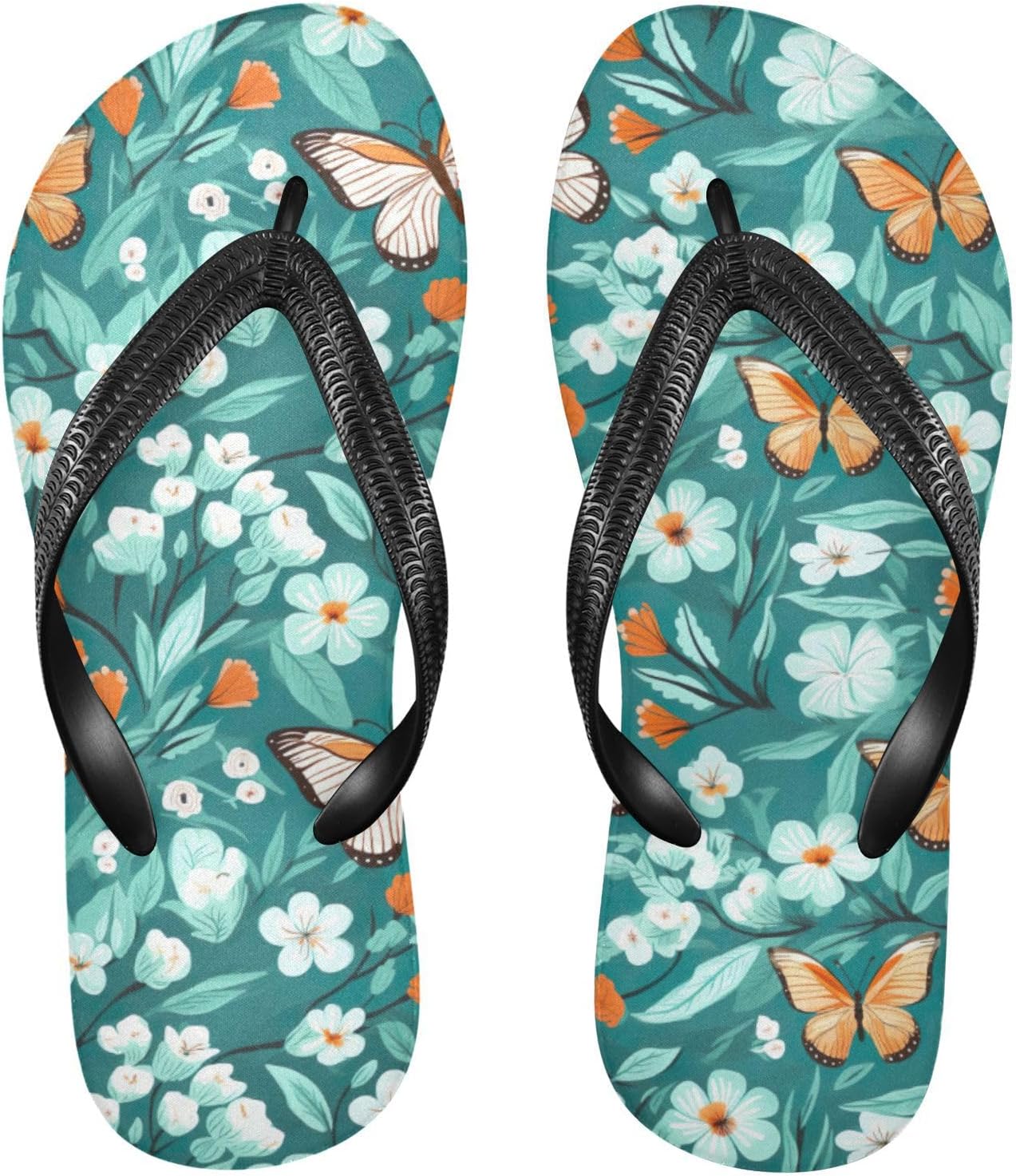 

Шлепанцы с голубыми бабочками, пляжные, для душа, резиновые, нескользящие, летние, для мужчин и женщин, для прогулок Sinestour