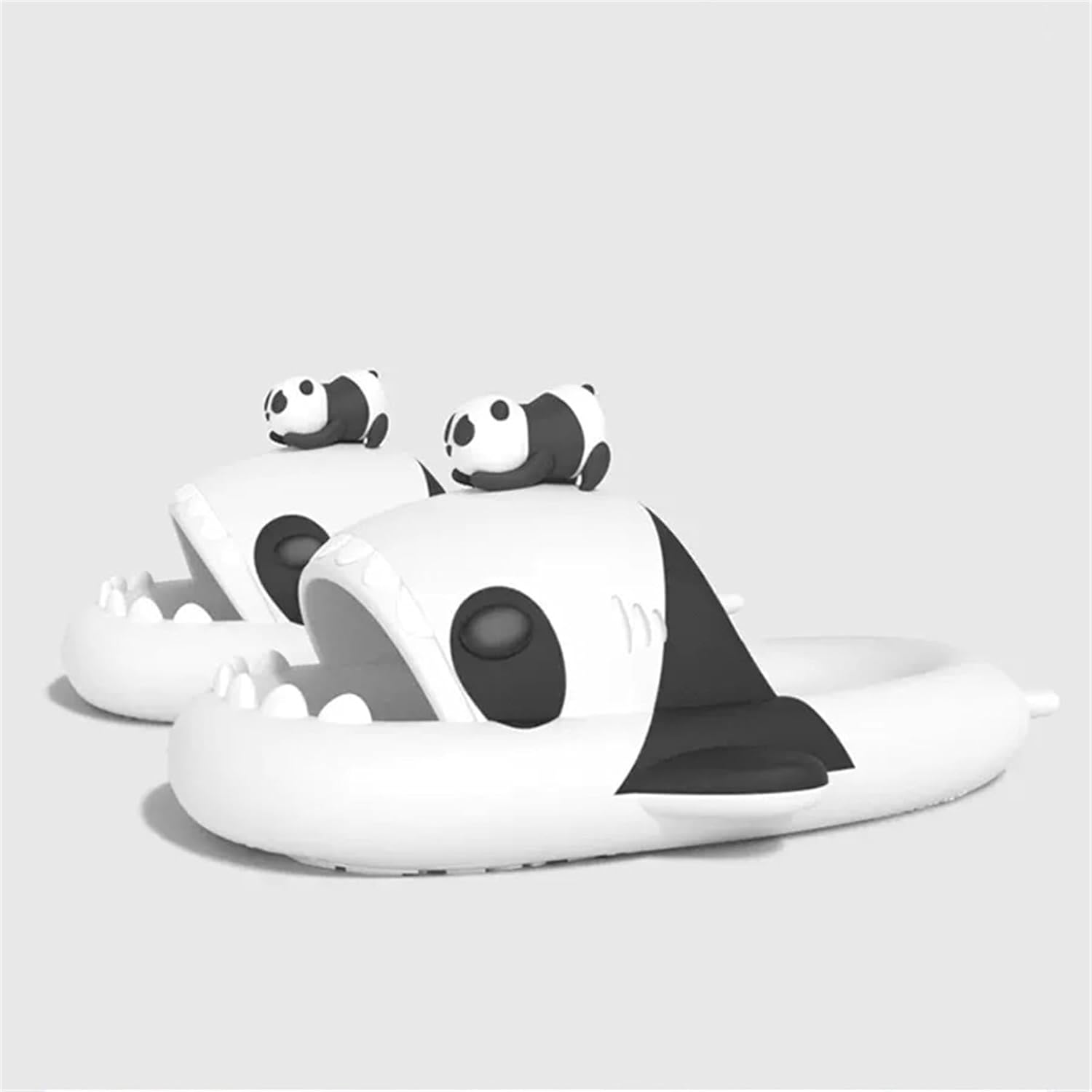 Шлепанцы Shark Cloud, милые мультяшные тапочки с акулами для дома и улицы, для женщин и мужчин, сандалии с открытым носком для душа и для пар Ythspnze, Big Cat Shark — фото 2