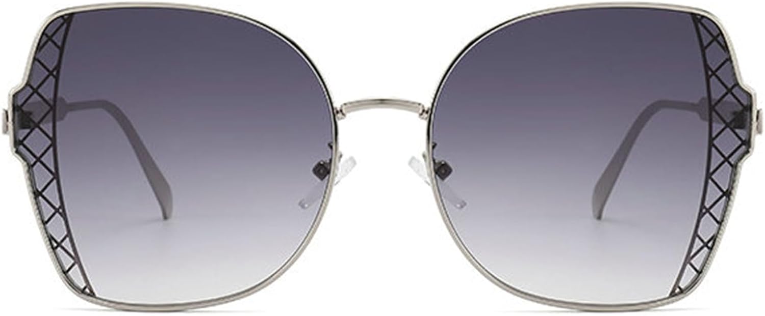 

Классические модные солнцезащитные очки Helena в крупной квадратной металлической оправе для женщин и мужчин, в стиле ретро, ​​с большими плоскими линзами и защитой от УФ-излучения, C2