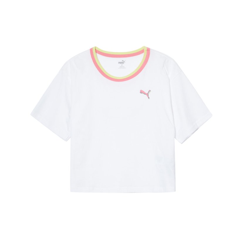 

PUMA Обычная футболка женская белая, Белый, PUMA Обычная футболка женская белая