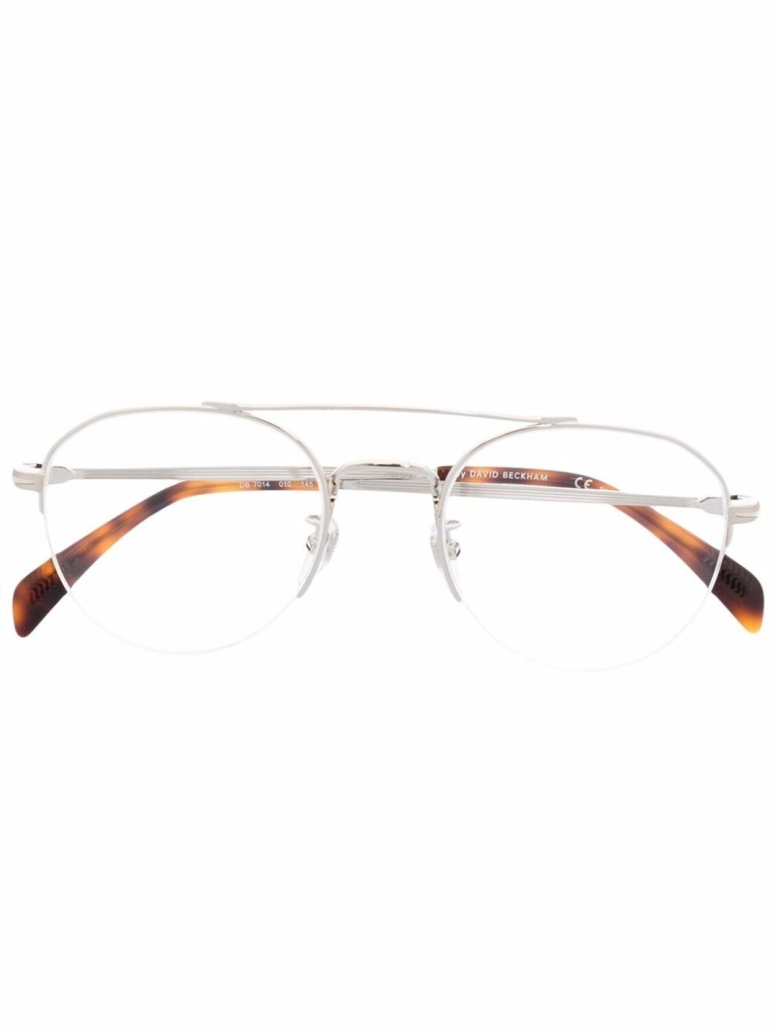 

Eyewear by David Beckham солнцезащитные очки-пилоты черепаховой расцветки, серебряный
