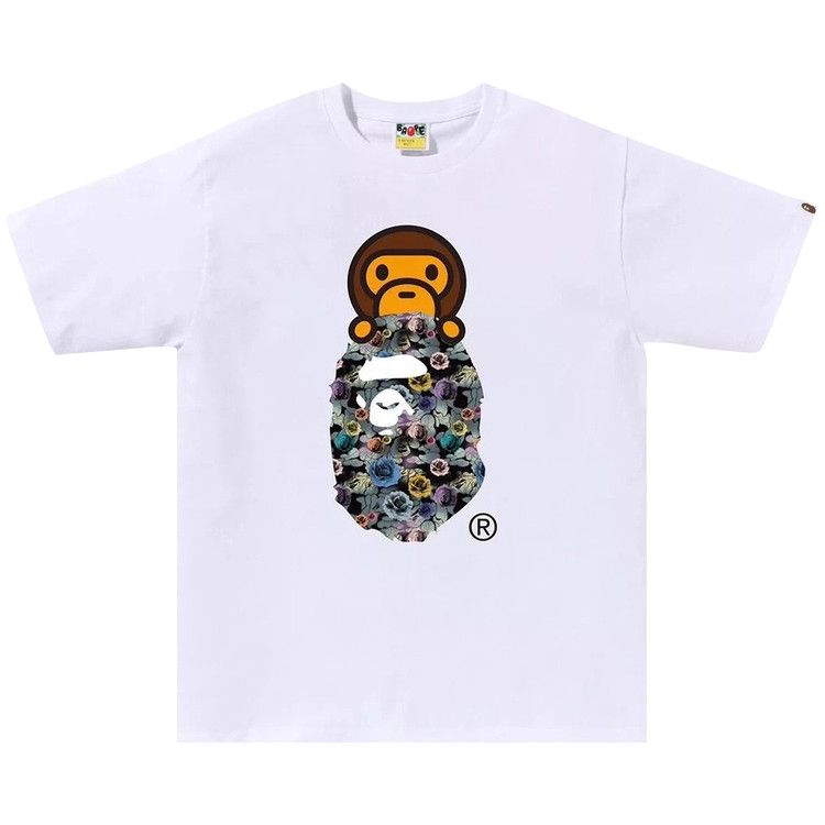 

Футболка BAPE Floral Camo Milo On Ape Head Tee, White