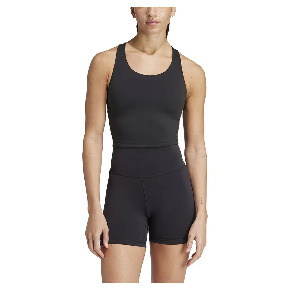 

Спортивный топ adidas All Me Long Line Bra medium support, черный
