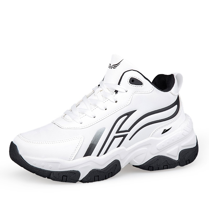 

Антискользящие и износостойкие утепленные низкие кроссовки для бега мужские Kuding, белый