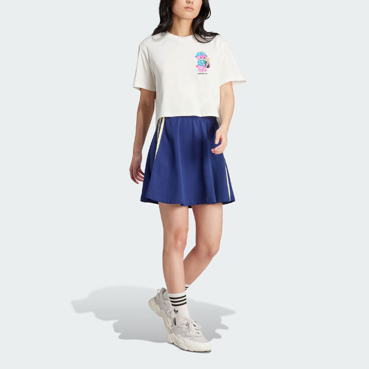 Повседневная юбка женская темно-синяя Adidas Originals — фото 4