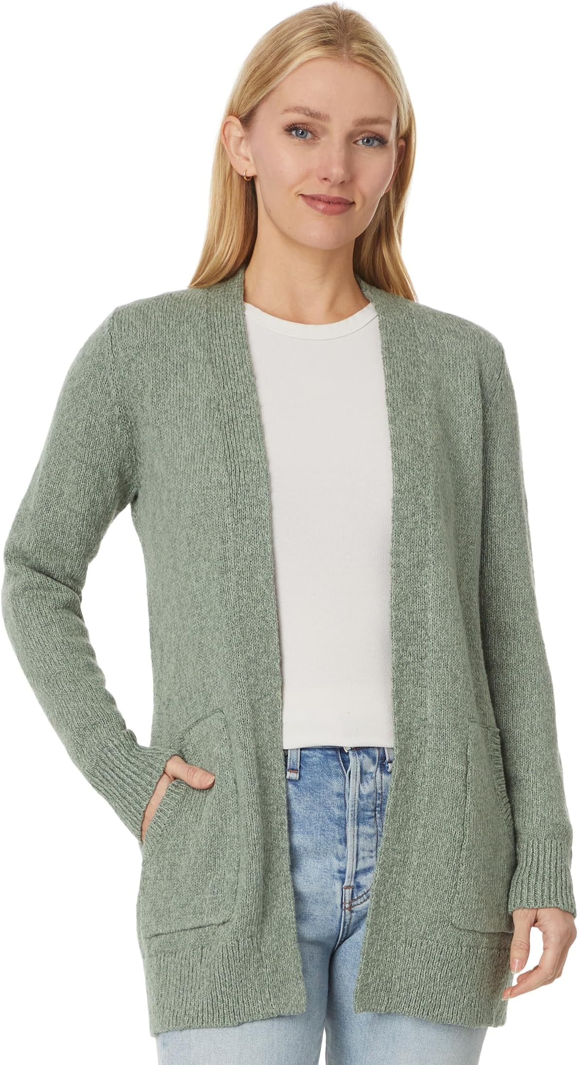 

Свитер L.L.Bean Cotton Ragg Sweaters Open Cardigan, цвет Sea Green