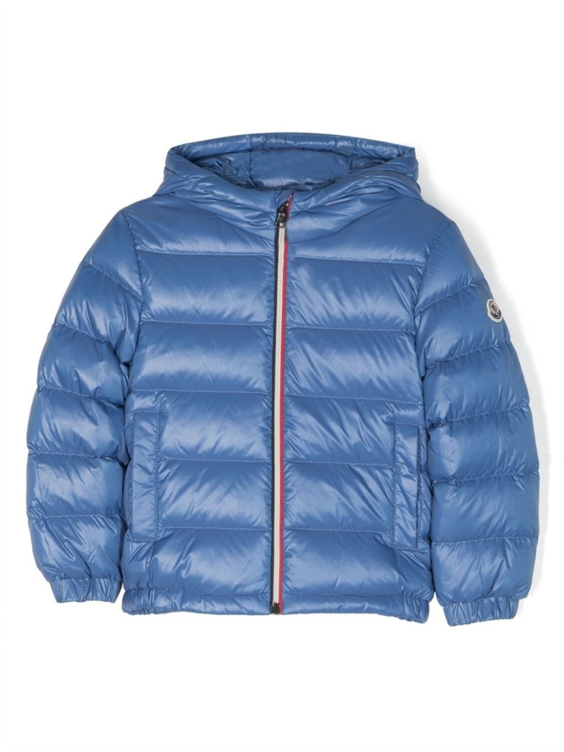 

Moncler Enfant пуховик с нашивкой-логотипом, синий
