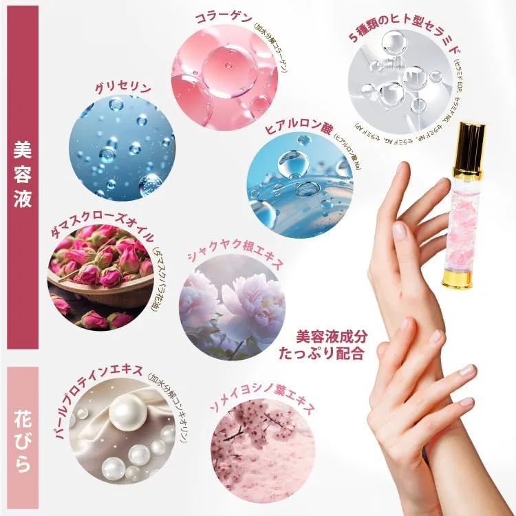 Набор для губ и многоцелевого масла Kailijumei My Sweet Dear Collection с цветами, розовый, 2 предмета — фото 3