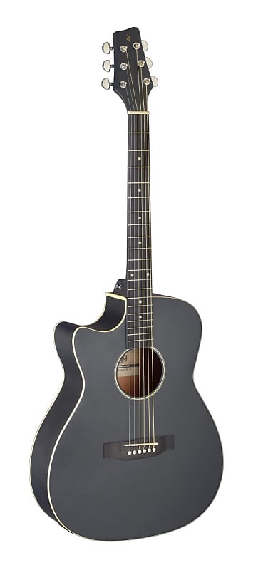 

Акустическая гитара Stagg Left-Handed Acoustic Electric Cutaway Auditorium Guitar - Black