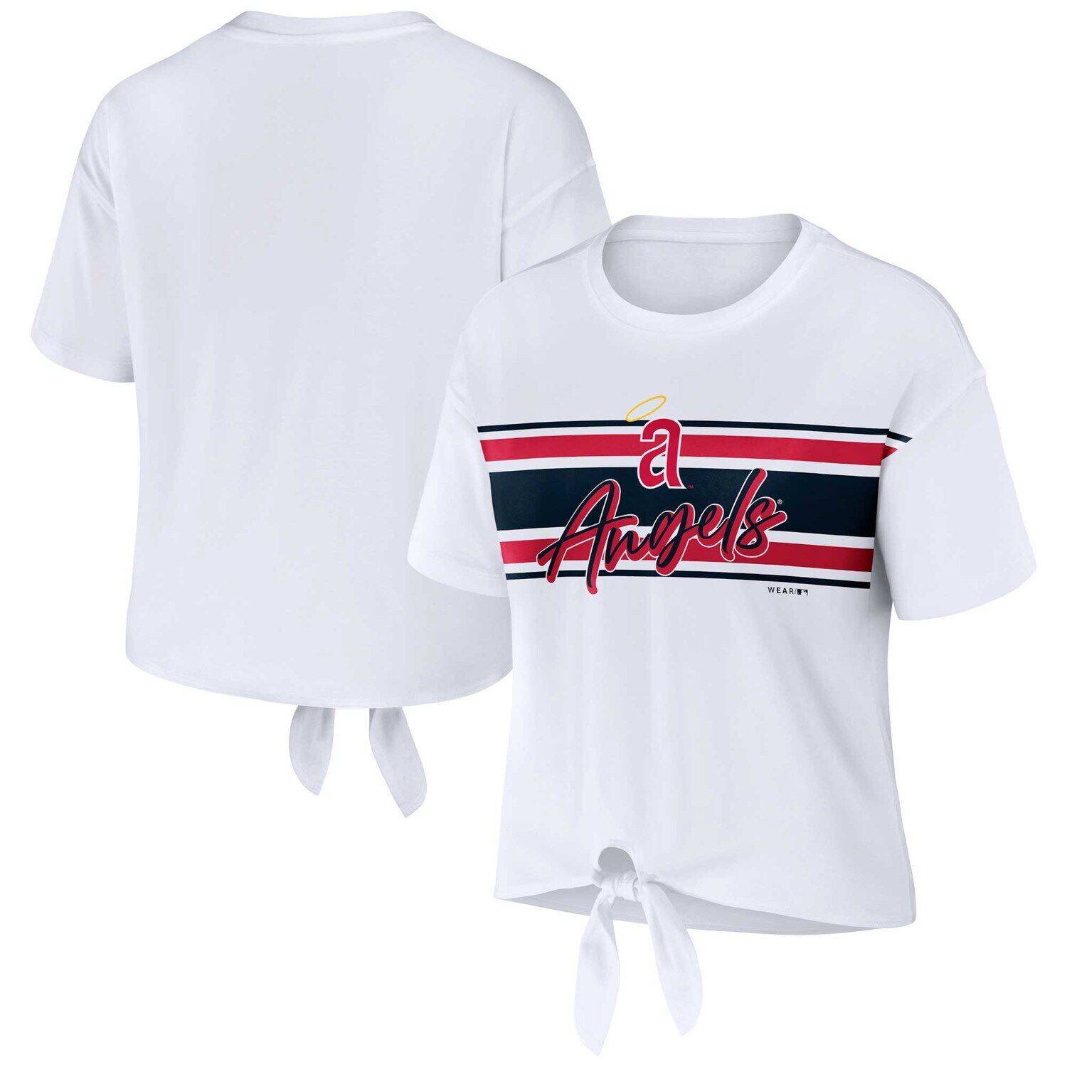 

Женская WEAR by Erin Andrews Белая футболка Los Angeles Angels с завязкой спереди, Белый, Женская WEAR by Erin Andrews Белая футболка Los Angeles Angels с завязкой спереди