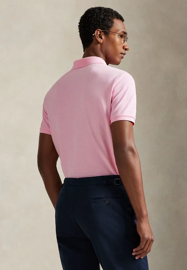 Футболка-Поло приталенного кроя из эластичной сетки Polo Ralph Lauren, Carmel Pink — фото 3