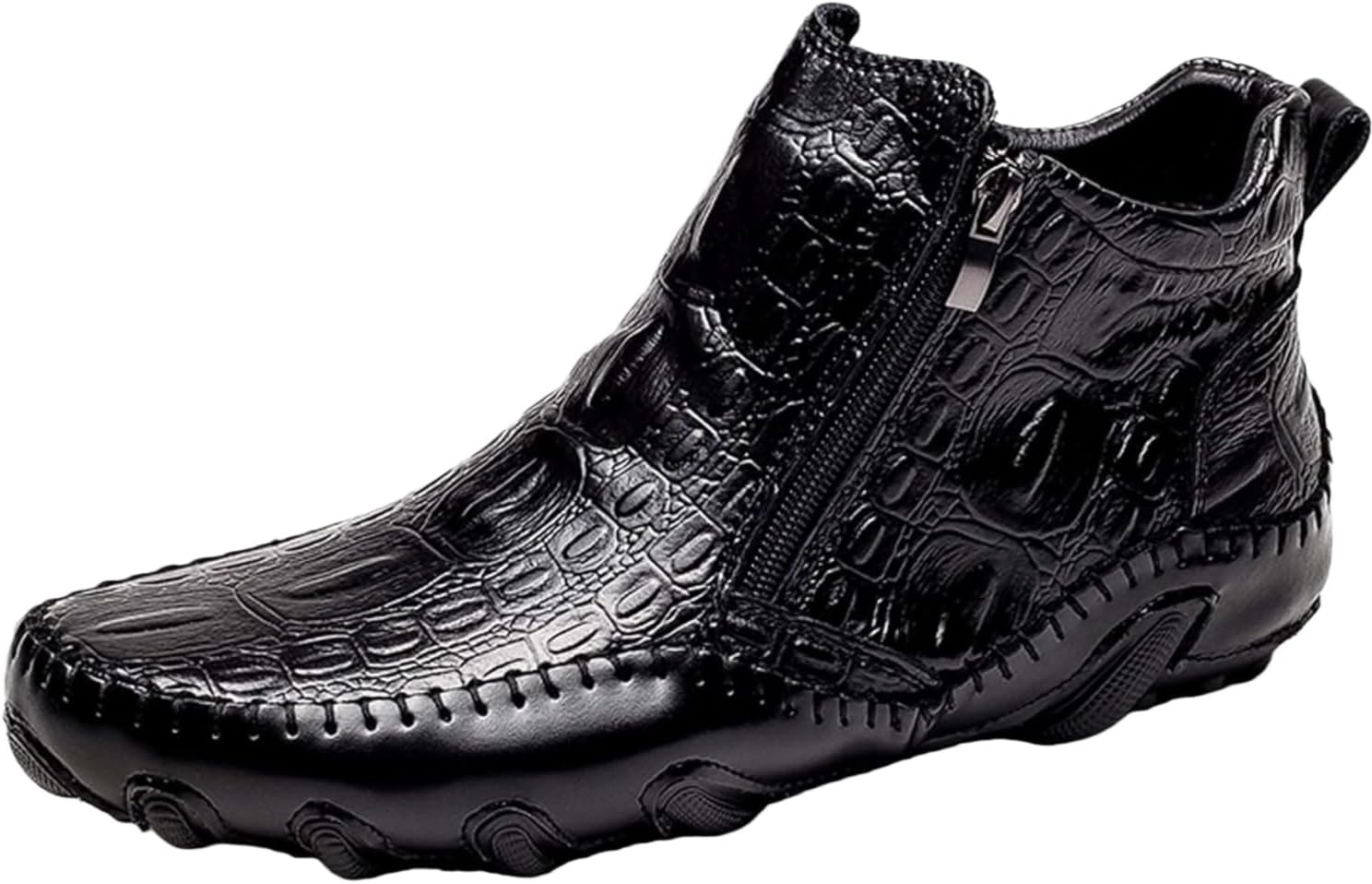 

Мужские толстые и теплые повседневные короткие ботинки с кожаной отделкой, модные и универсальные, зимние хлопковые ботинки Clolinde, черный