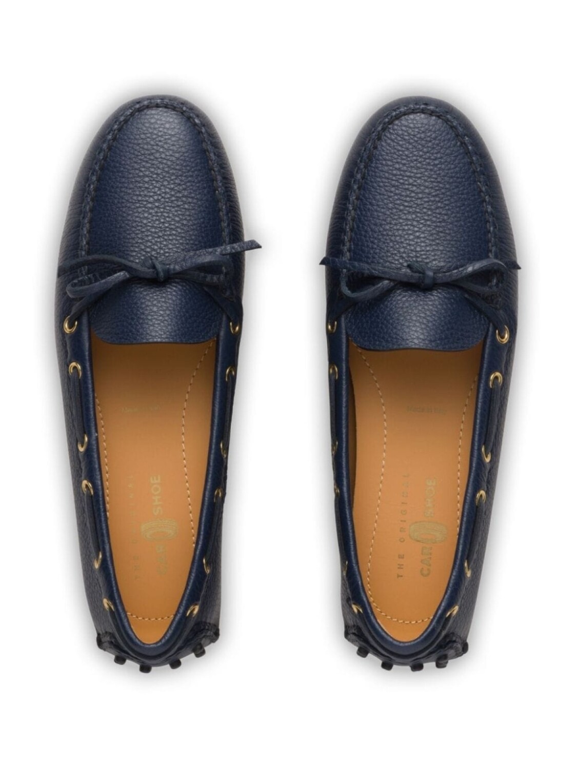 Car Shoe мокасины из зернистой кожи, синий — фото 4