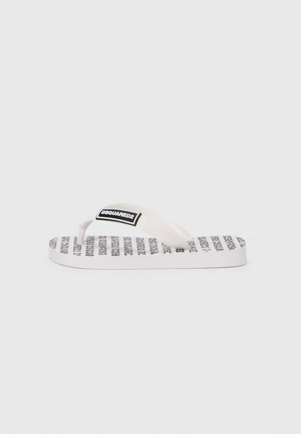 Сандалии унисекс с т-образным ремешком Dsquared2, White/Black