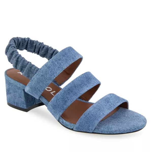 Женские босоножки Clarissa на блочном каблуке с открытой пяткой Aerosoles, цвет denim su