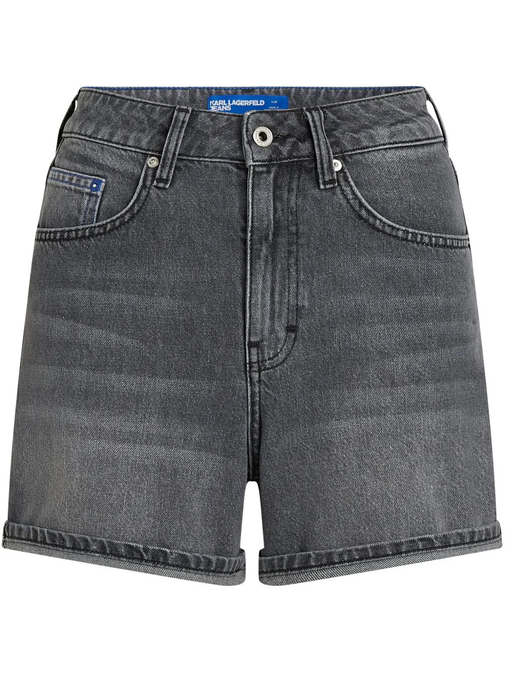 

Джинсовые шорты с завышенной талией Karl Lagerfeld Jeans, серый