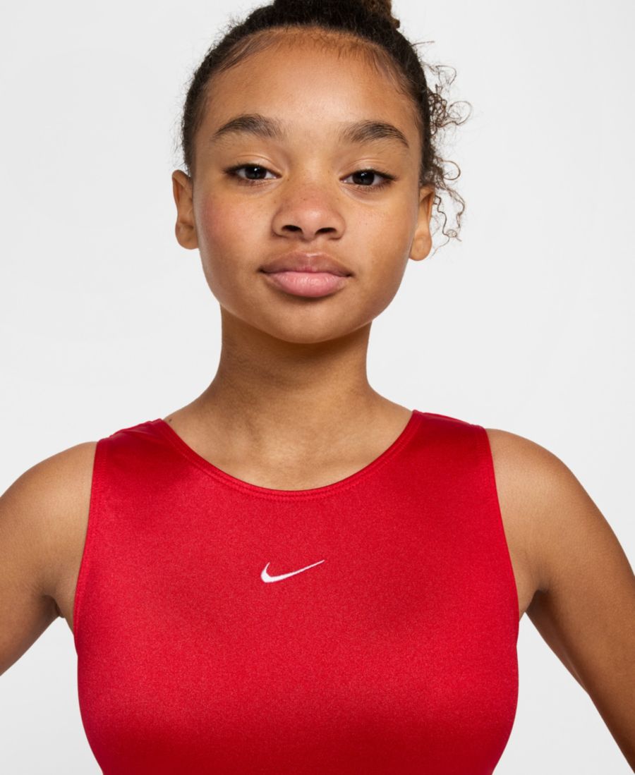 Стандартный спортивный купальник для девочек 7-16 лет Nike Gymnastics, Red — фото 3