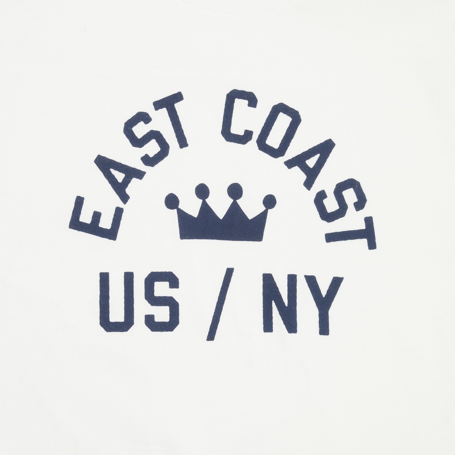 Футболка Stussy East Coast Crown US/NY, цвет Белый — фото 3
