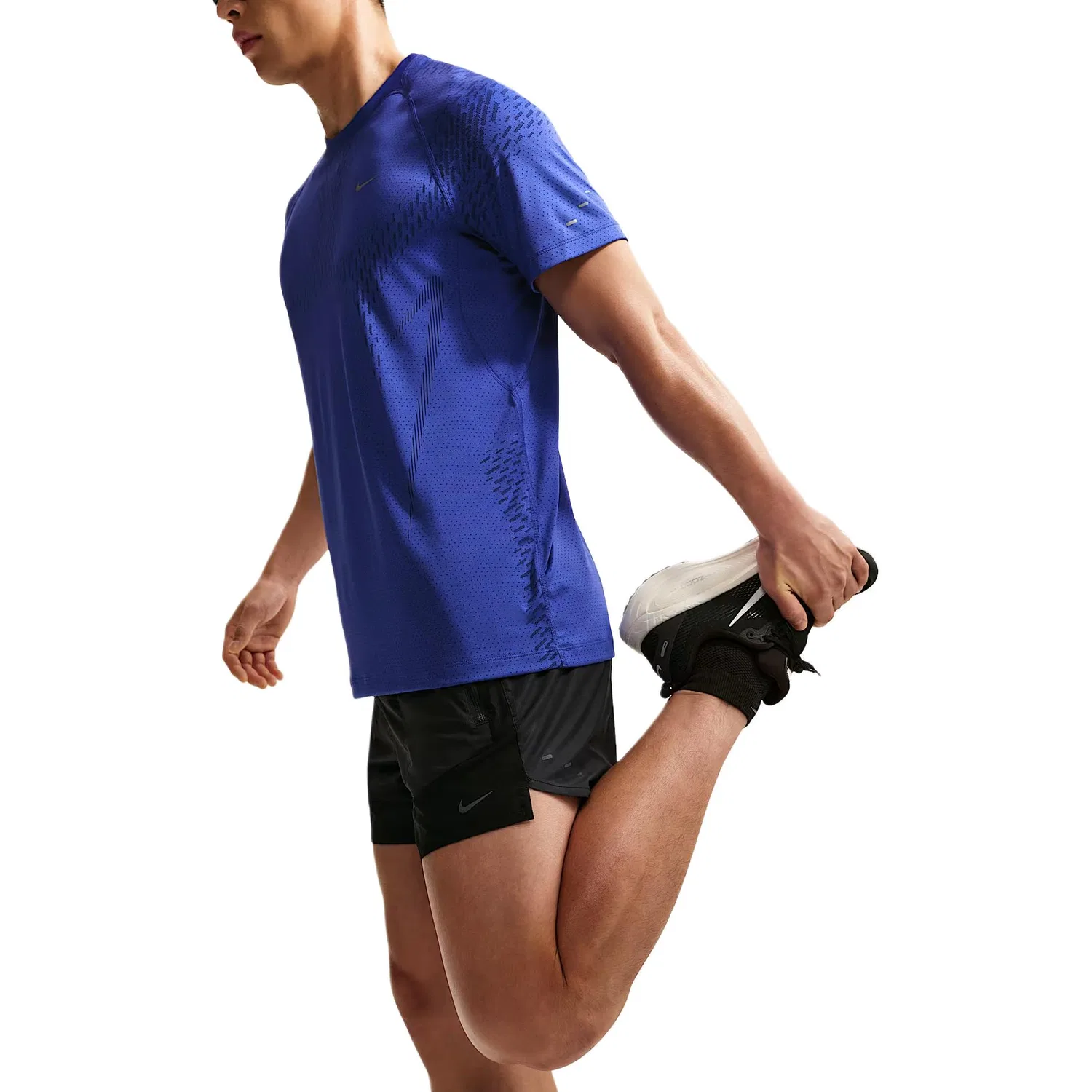 Мужские шорты для бега Dri Fit Nike, Gray Black/Black/Black — фото 4
