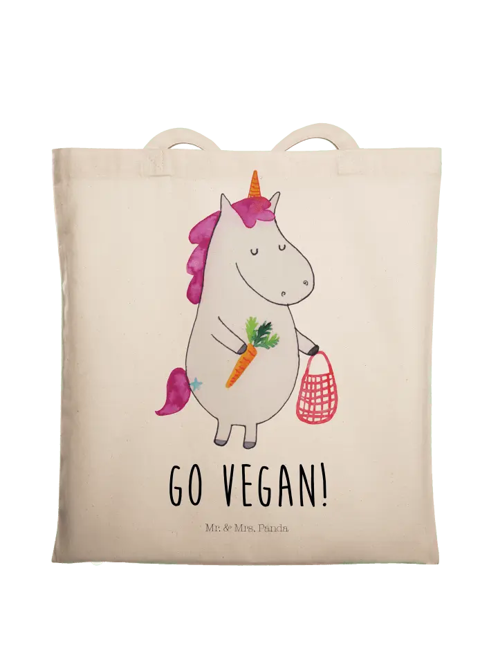 

Сумка для переноски Mr & Mrs Panda Einhorn Vegan, кремовый