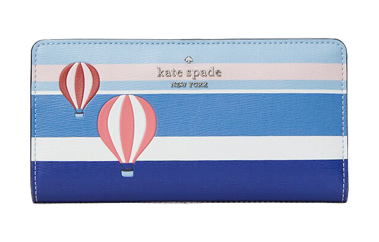 

Kate Spade Кожаный картхолдер Длинный кошелек Женский Градиентный синий