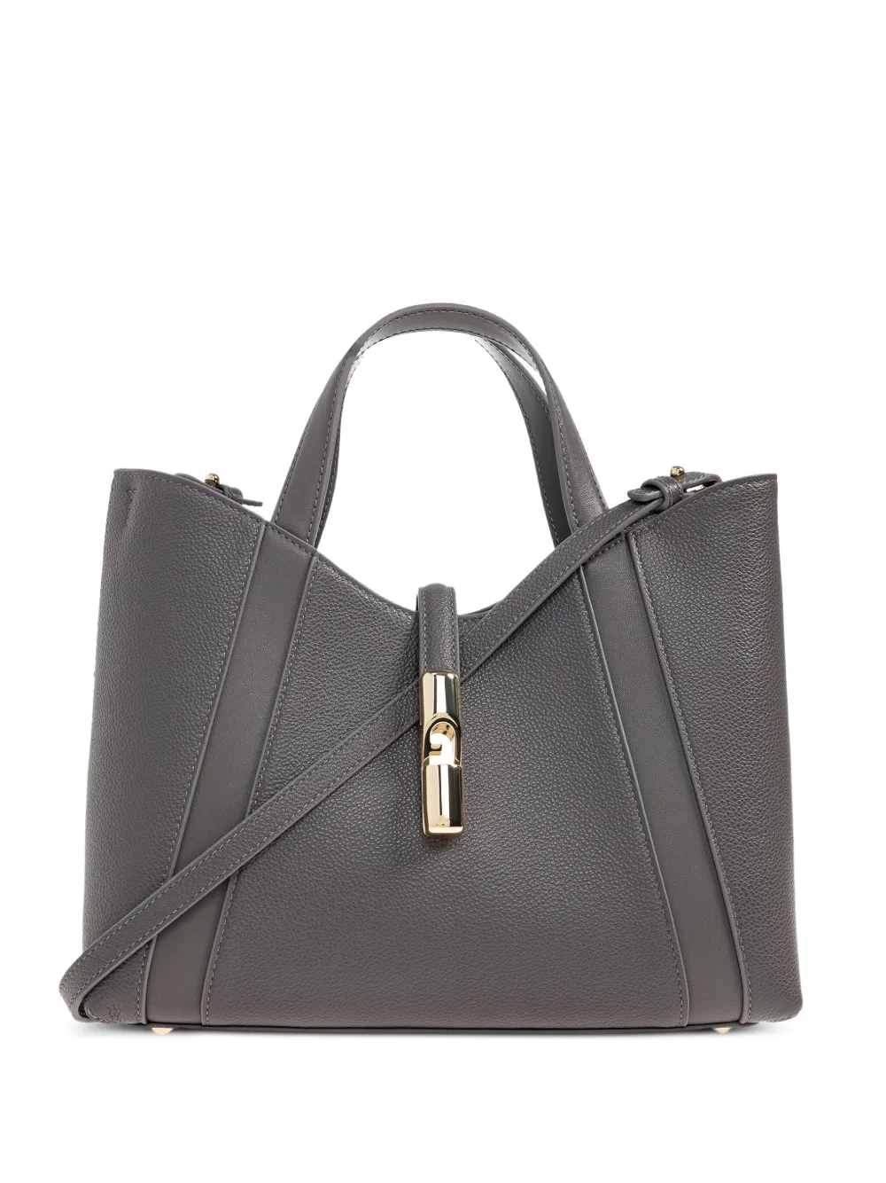 

Сумка-тоут с панелями и застежкой Furla, серый