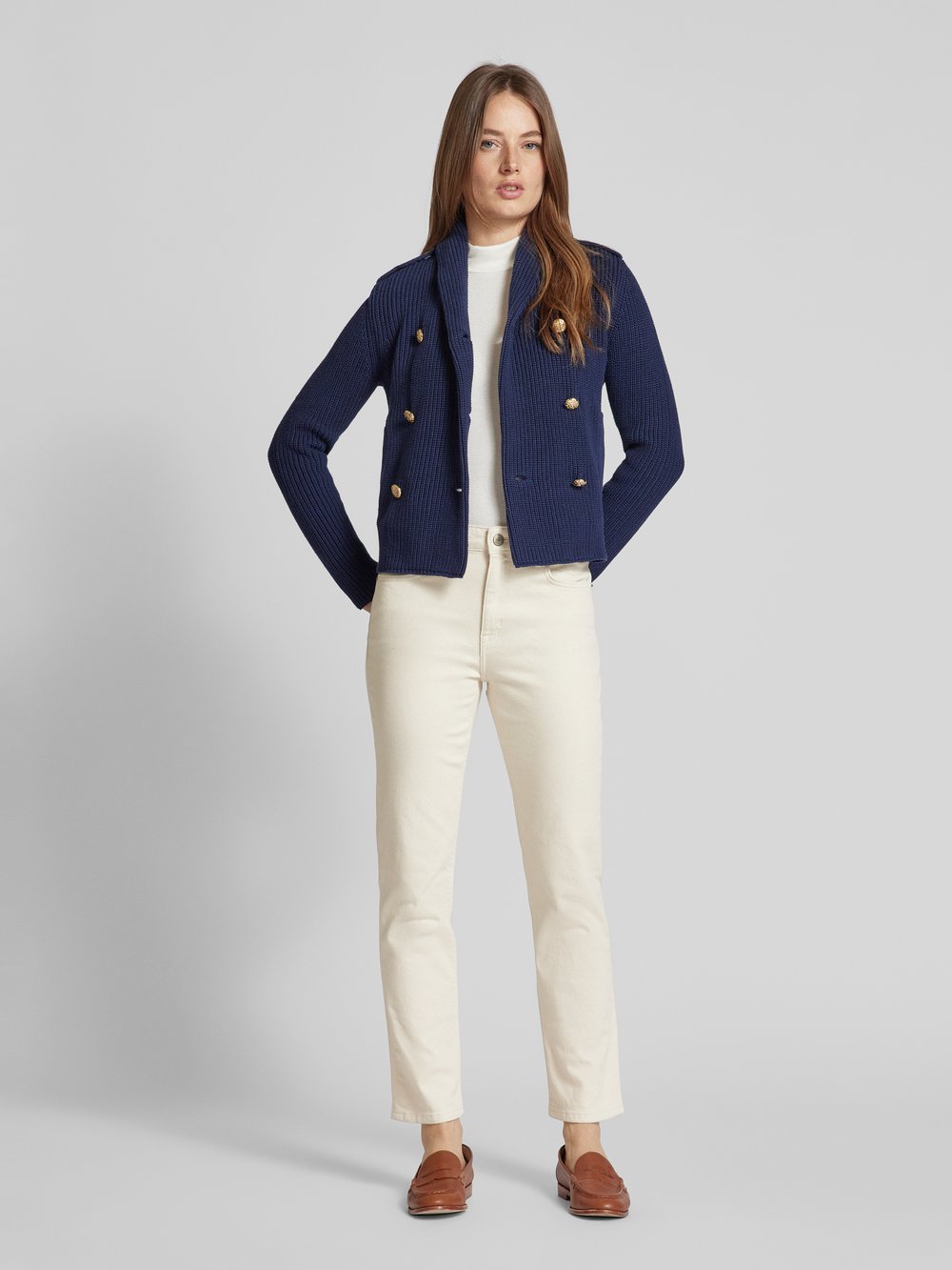 

Джинсы прямого кроя с укороченным фасоном Lauren Ralph Lauren, бежевый