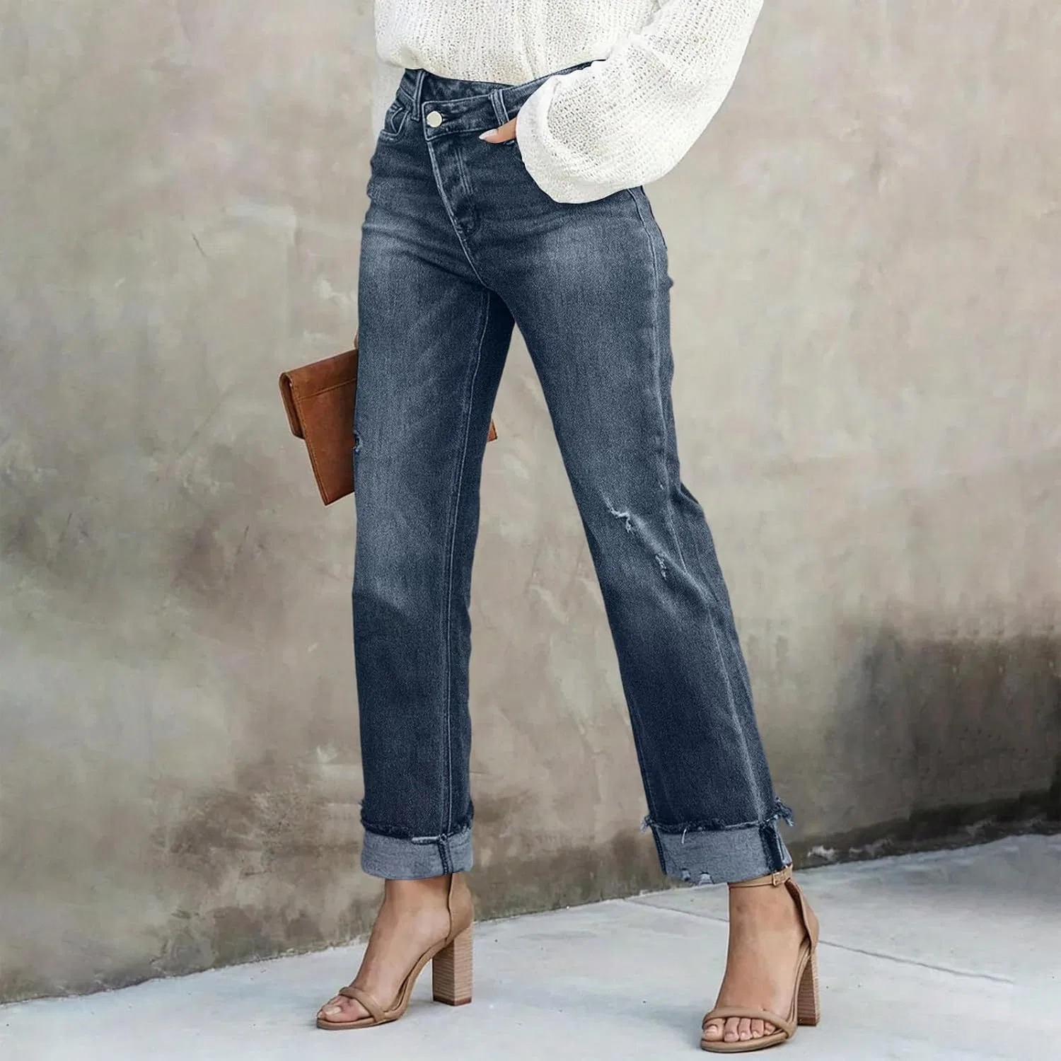 Джинсы Wide Leg High Waisted Light Blue — фото 3