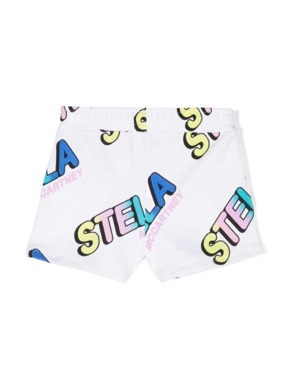Stella McCartney Kids спортивные шорты с логотипом, белый — фото 2