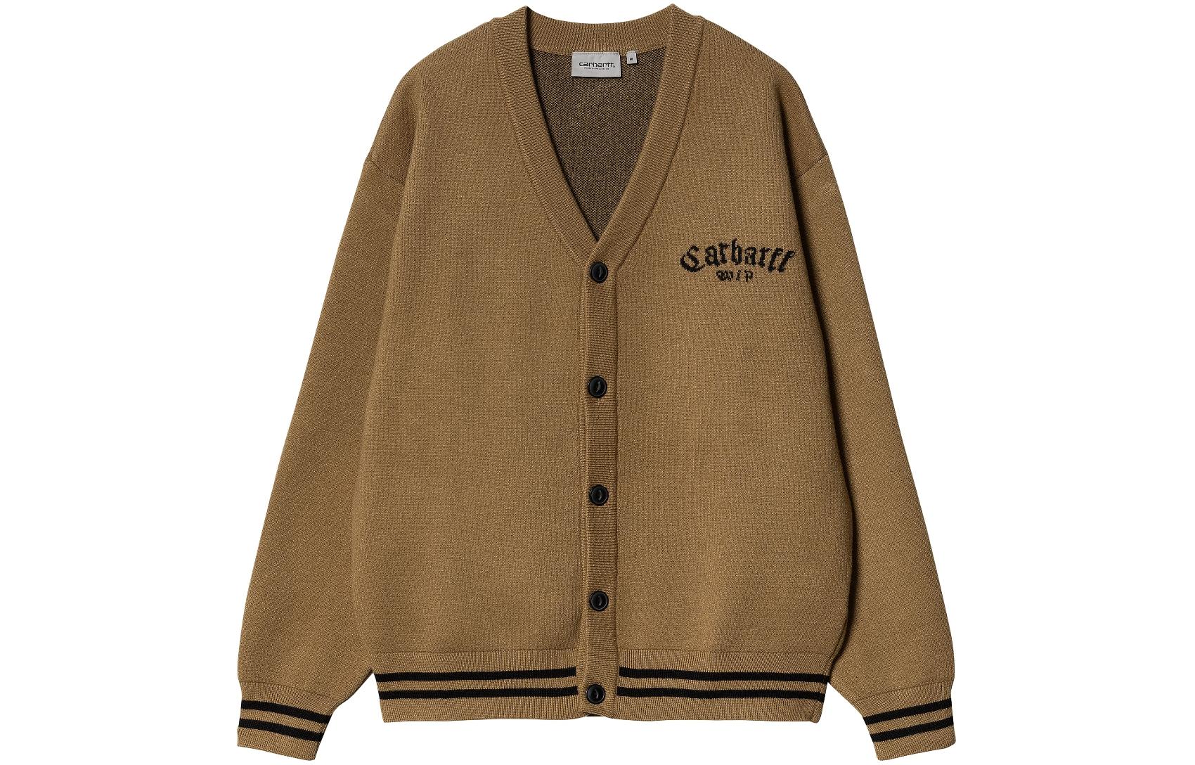 

Кардиган с вышитым логотипом Carhartt WIP, коричневый