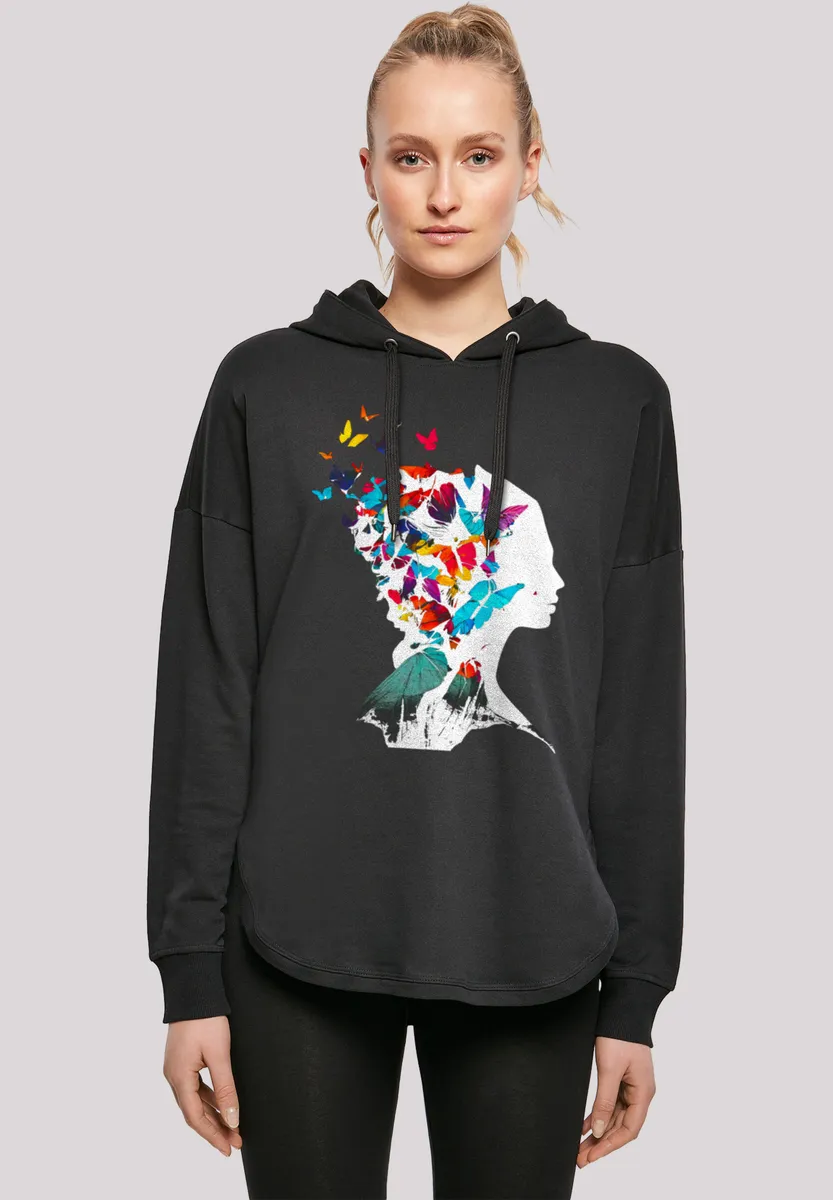 

Толстовка F4NT4STIC "Butterfly Silhouette OVERSIZE HOODIE", принт, черный