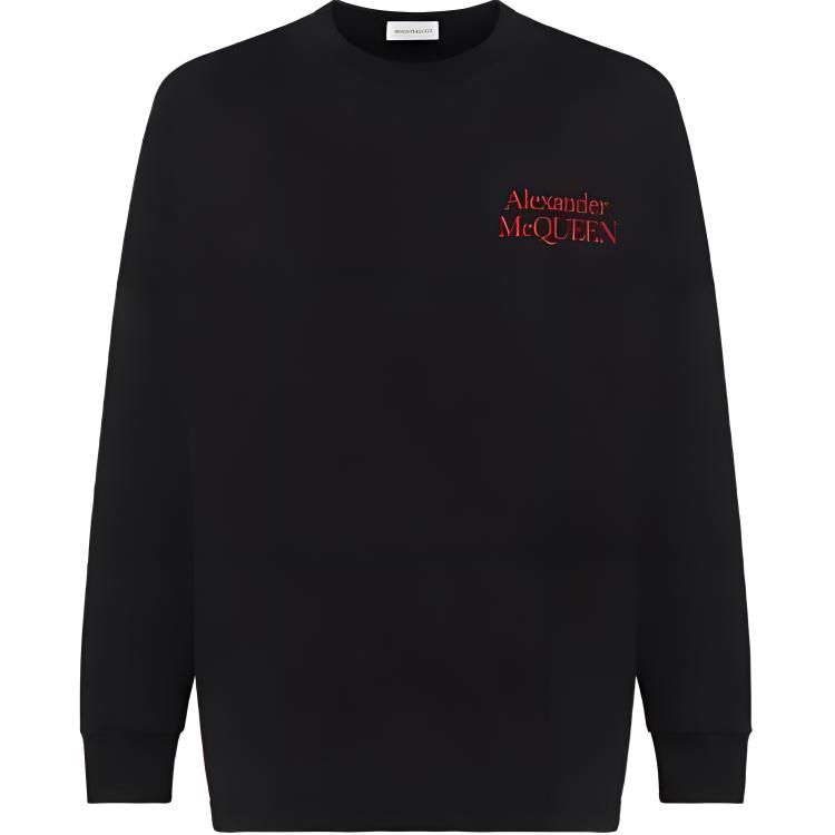 

Футболка с принтом логотипа Alexander McQueen, черная